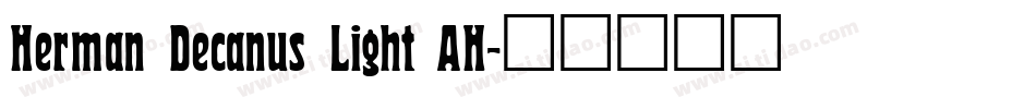 Herman Decanus Light AH字体转换